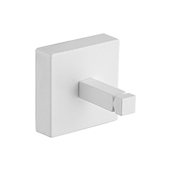 PORTE PEIGNOIR QUATTRO LAITON BLANC