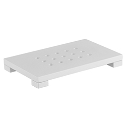 #PORTE SAVON QUATTRO A POSER LAITON BLANC