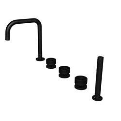 BAIN DOUCHE MELANGEUR SUR GORGE ROTA BLACK MAT