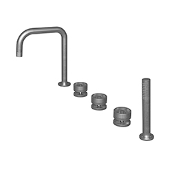 BAIN DOUCHE MELANGEUR SUR GORGE ROTA METAL BROSSE