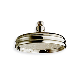 POMME DE DOUCHE RETRO LUXE ANTICALCAIRE F1/2" D200 METAL BROSSE