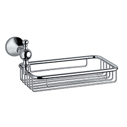 PORTE SAVON PANIER EN LAITON REGENCY MURAL CHROME