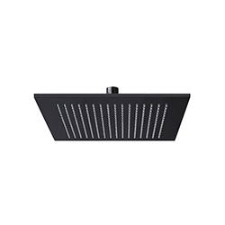 $ POMME DE DOUCHE SLIM LAITON CARRE 25 CM NOIRE