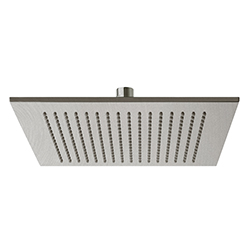 POMME DE DOUCHE SLIM LAITON CARRE 25 CM INOX