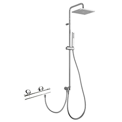 COLONNE DE DOUCHE SOFT SANS ROB DOUCHETTE 3 JETS CARRE***FIN EP STOCK