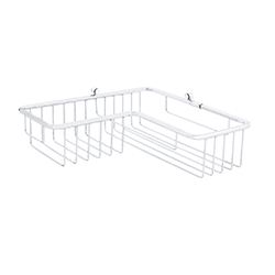 PANIER DE DOUCHE D'ANGLE 27*27*7 CM BLANC