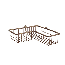 PANIER DE DOUCHE D'ANGLE 27*27*7 CM OR ROSE BROSSE