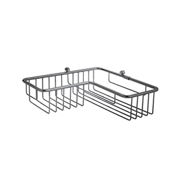 PANIER DE DOUCHE D'ANGLE 27*27*7 CM METAL BROSSE