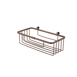 PANIER DE DOUCHE RECTANGULAIRE 25*22*8 CM OR ROSE BROSSE