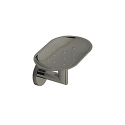 PORTE SAVON MURAL EN LAITON MEDEA CHROME NOIR BROSSE