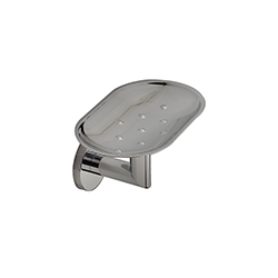 PORTE SAVON MURAL EN LAITON MEDEA METAL BROSSE