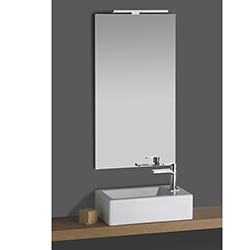 MIROIR SIMPLE AVEC SPOT SUR REGLETTE 45X80