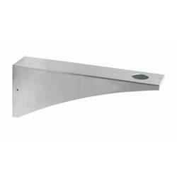 SUPPORT VASQUE MURAL INOX 235 MM SANS TROU / ROBINET