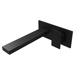 LAVABO MURAL TABULA AVEC PLAQUE SAILLIE 23 CM BLACK MAT