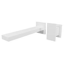 FAÇADE LAVABO MURALE AVEC ROSACES TABULA BEC 230 MM