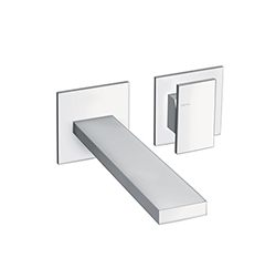 LAVABO MURAL TABULA 2 TROUS SAILLIE 23 CM CHROME