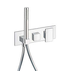 #FACADE EXTERNE TABULA DOUCHE MURALE 3 SORTIES SANS MECANISME CHROME