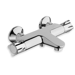 BAIN DOUCHE THETA POIGNEES METAL THERMOSTATIQUE NF CHROME