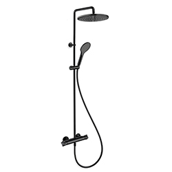 COLONNE DE DOUCHE THERMOSTATIQUE THETA BLACK MAT RONDE