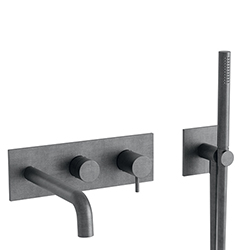 FACADE TRIVERDE BAIN DOUCHE MURAL 2 SORTIES METAL BROSSE EX TV108