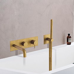 FACADE EXTERNE TRIVERDE BAIN DOUCHE MURAL 2 SORTIES OR BROSSE