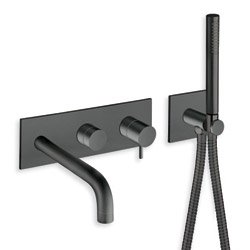 #FACADE EXTERNE TRIVERDE BAIN DOUCHE MURAL 3 SORTIES NOIR***/TV10313