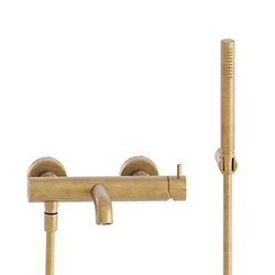 BAIN/DOUCHE TRIVERDE + KIT DOUCHETTE/FLEXIBLE/SUP OR BROSSE