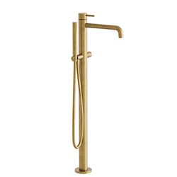 BAIN DOUCHE TRIVERDE MONOCOLONNE SUR PIED OR BROSSE