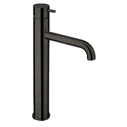 LAVABO TRIVERDE HAUT CHROME NOIR BROSSE + VIDAGE LAITON UP&DOWN®