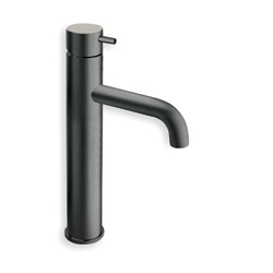 MITIGEUR LAVABO TRIVERDE MI-HAUT NOIR AVEC VIDAGE