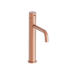 LAVABO MI-HAUT TRIVERDE OR ROSE BROSSE + VIDAGE LAITON UP&DOWN® PVD