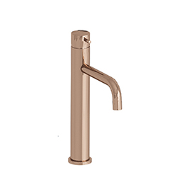LAVABO MI-HAUT TRIVERDE OR ROSE + VIDAGE LAITON UP&DOWN® PVD