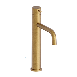 LAVABO MI-HAUT TRIVERDE + VIDAGE LAITON UP&DOWN® OR BROSSE