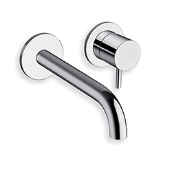 LAVABO MURAL TRIVERDE 2 TROUS BEC 135 MM CHROME