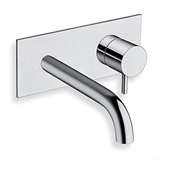 LAVABO MURAL TRIVERDE AVEC PLAQUE BEC 250 MM CHROME