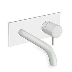 LAVABO MURAL TRIVERDE AVEC PLAQUE BEC 18 CM WHITE MAT EX TV276