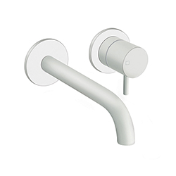LAVABO MURAL TRIVERDE 2 TROUS BEC 18 CM WHITE MATT EX TV277