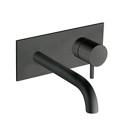 LAVABO MURAL TRIVERDE AVEC PLAQUE BEC 225 CM BLACK MAT EX TV27813