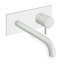 LAVABO MURAL TRIVERDE AVEC PLAQUE BEC 225 CM WHITE MAT EX TV27824