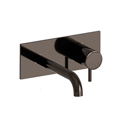 LAVABO MURAL TRIVERDE AVEC PLAQUE BEC 225 CM CHROME NOIR EX TV27872