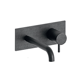 LAVABO MURAL TRIVERDE AVEC PLAQUE BEC 225 CHRO NOIR BRO EX TV27875