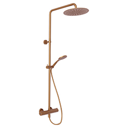 COLONNE DE DOUCHE THERMOSTATIQUE THETA COLORS OR ROSE BROSSE PVD
