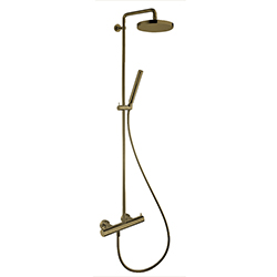 COLONNE DE DOUCHE TRIVERDE THERMOSTATIQUE COMPLETE OR BROSSE