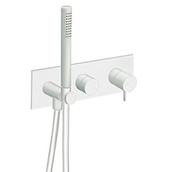 FACADE EXTERNE TRIVERDE DOUCHE MURALE 2 SORTIES WHITE EX TV608