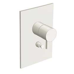 FACADE LAITON MITIGEUR DOUCHE TRIVERDE 2 SORTIES BLANC