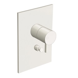 FACADE LAITON MITIGEUR DOUCHE TRIVERDE 2 SORTIES BLANC