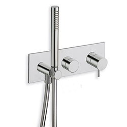 FACADE DOUCHE THERMOSTATIQUE 3 SORTIES CHROME