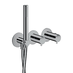 FACADE DOUCHE BAIN DOUCHE THERMOSTATIQUE 2 SORTIES CHROME