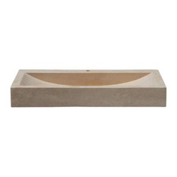 LAVABO EN PIERRE RECTANGULAIRE 70/46/10 CM SABLE