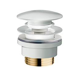 BONDE LAVABO UP&DOWN® LAITON BLANC 5-55 MM